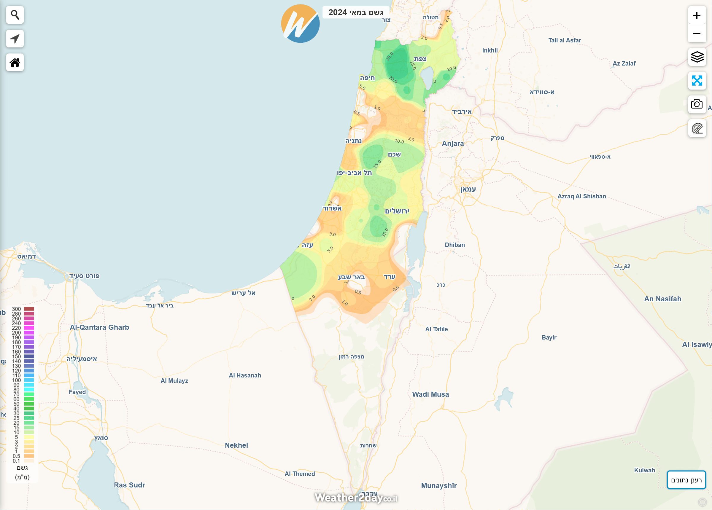 סיכום משקעים מאי 2024